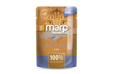 MARP HOLISTIC PLUS KAPSIČKA PRE MAČKY - TUNIAK S KREVETAMI V ŽELÉ 55G 12 + 12 KS ZADARMO