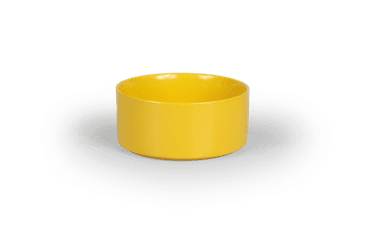 AMINELA KERAMICKÁ MISKA V DREVENOM STOJANE - ŽLTÁ 750ML