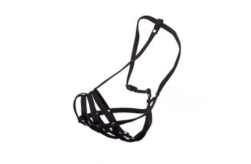 BAFPET POPRUHOVÝ NÁHUBOK, PLETENÝ - ČIERNA