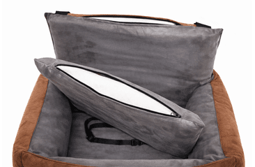 AMINELA AUTOSEDAČKA M 70X40CM HNEDÁ/ŠEDÁ