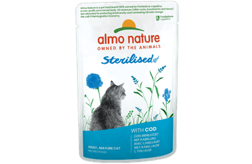 ALMO NATURE HOLISTIC STERILISED - TRESKA 70G VÝHODNÉ BALENIE 30KS