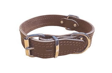 KOŽENÝ OBOJOK ZDOBENÝ ŠITÍM, HERRY - HNEDÁ