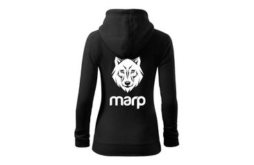 MARP DÁMSKA MIKINA S KAPUCŇOU SIGNATURE - ČIERNA