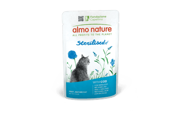 ALMO NATURE HOLISTIC STERILISED - TRESKA 70G VÝHODNÉ BALENIE 30KS