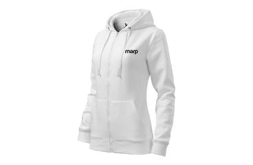MARP DÁMSKA MIKINA S KAPUCŇOU SIGNATURE - BIELA