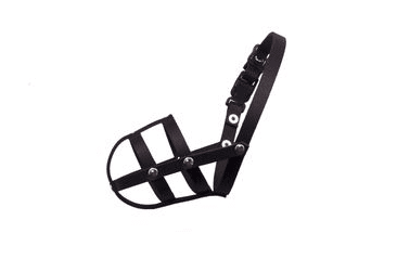 BAFPET KOŽENÝ NÁHUBEK, PLETENÝ - ČERNÁ