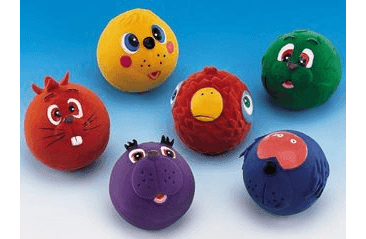 NOBBY FACE BALL  LATEXOVÁ PÍSKACIE LOPTIČKA 1KS