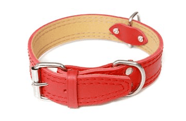 KOŽENÝ OBOJOK ZDOBENÝ ŠITÍM, HERRY - ČERVENÁ