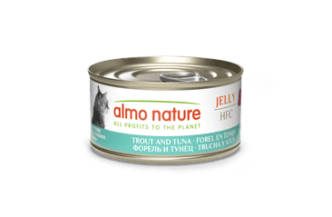 ALMO NATURE HFC JELLY - PSTRUH A TUNIAK 70G VÝHODNÉ BALENIE 24KS