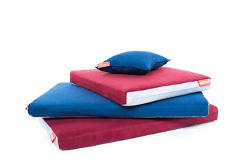 MATRACE AMINELA - 80X60X10CM HALF AND HALF ČERVENÁ/SVETLO SIVÁ