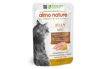 ALMO NATURE HFC JELLY - KURACÍ FILET A SYR V ŽELÉ 55G VÝHODNÉ BALENIE 24KS