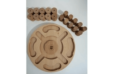 DREVENÝ HLAVOLAM MANDALA & STAR/OBTIAŽNOSŤ 1-2