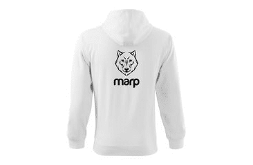 MARP PÁNSKA MIKINA S KAPUCŇOU SIGNATURE - BIELA