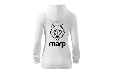MARP DÁMSKA MIKINA S KAPUCŇOU SIGNATURE - BIELA