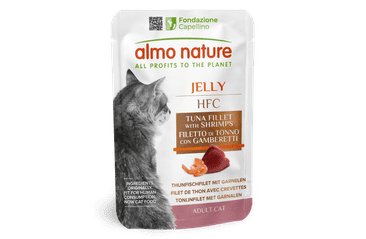 ALMO NATURE HFC JELLY - TUNIAK A KREVETY V ŽELÉ 55G VÝHODNÉ BALENIE 24KS