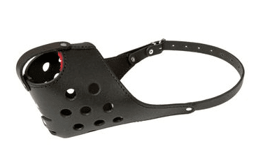 BAFPET KOŽENÝ NÁHUBOK, PLNÝ - ČIERNA