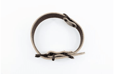 BAFPET KOŽENÝ OBOJEK HERRY MINI, ČERNÉ KOVÁNÍ - ŠEDÁ