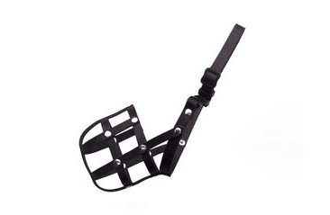 BAFPET KOŽENÝ NÁHUBEK, PLETENÝ - ČERNÁ