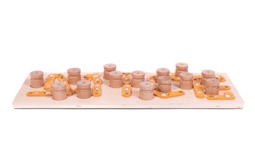 DREVENÝ HLAVOLAM MICE (14 DREVENÝCH VALČEKOV)