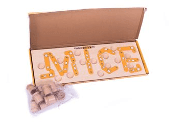 DREVENÝ HLAVOLAM MICE (14 DREVENÝCH VALČEKOV)