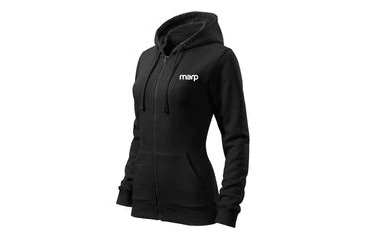 MARP DÁMSKA MIKINA S KAPUCŇOU SIGNATURE - ČIERNA