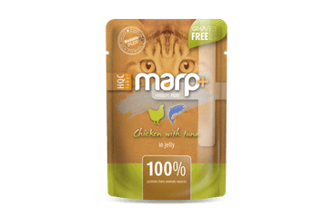 MARP HOLISTIC PLUS KAPSIČKA PRE MAČKY - KURA S TUNIAKOM V ŽELÉ 55G 12 + 12 KS ZADARMO