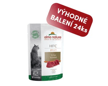 ALMO NATURE HFC JELLY - TUNIAK V ŽELÉ 55G VÝHODNÉ BALENIE 24KS