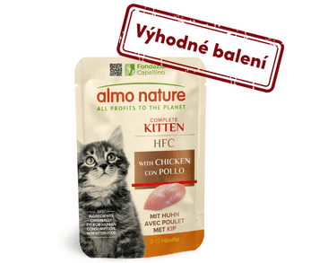 ALMO NATURE HFC KITTEN - S KURACÍM 55G VÝHODNÉ BALENIE 24 KS