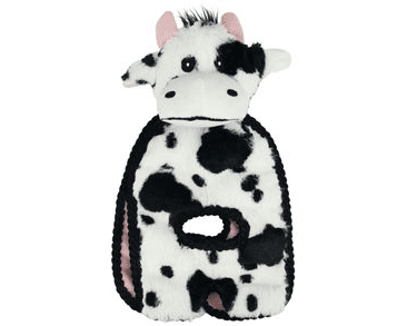 HRAČKA MULTIPET SQUEAKER MAT TUG KRAVA PLYŠ 35,5 CM