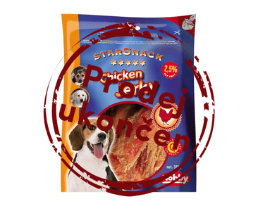 NOBBY STARSNACK CHICKEN JERKY KURACIE SUŠENÉ MÄSO 375G