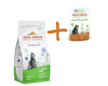 ALMO NATURE HOLISTIC INTESTINAL HELP – PODPORUJE ZAŽÍVANIE, S ČERSTVÝM JAHŇACÍM 400G + 1 KURACIA KAPSIČKA ZADARMO