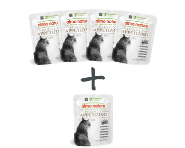 ALMO NATURE HFC HIGHLY APPETIZING - SARDINKY 50G 4+1 ZDARMA