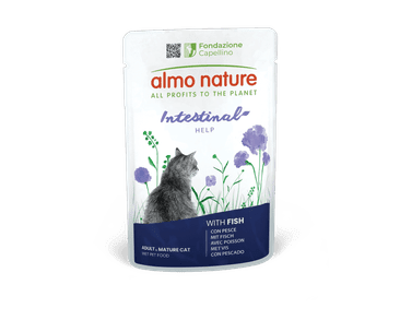 ALMO NATURE HOLISTIC INTESTINAL HELP - S RYBOU 70G VÝHODNÉ BALENIE 30KS