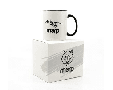 MARP KERAMICKÝ HRNČEK S ČIERNYM UCHOM 325 ML