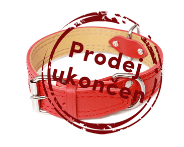 KOŽENÝ OBOJOK ZDOBENÝ ŠITÍM, HERRY - ČERVENÁ