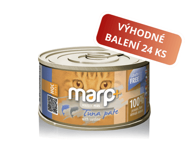 MARP HOLISTIC PLUS KONZERVA PRE MAČKY – TUNIAKOVÉ PATÉ SO SARDINKAMI 24X70G