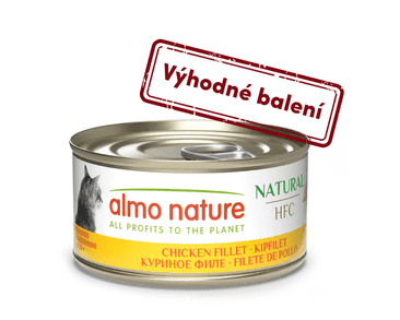 ALMO NATURE HFC NATURAL - KURACÍ FILET 70G VÝHODNÉ BALENIE 24KS
