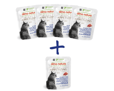 ALMO NATURE HFC HIGHLY APPETIZING - ATLANTSKÝ TUŇÁK 50G 4+1 ZDARMA