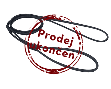 PREDVÁDZACIE VODÍTKO ZO ŠITEJ GUĽATEJ KOŽE - ČIERNA