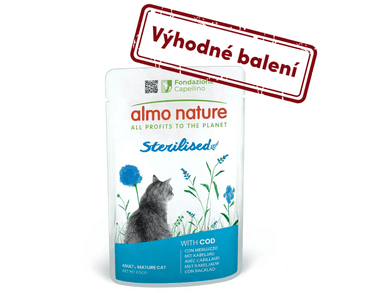 ALMO NATURE HOLISTIC STERILISED - TRESKA 70G VÝHODNÉ BALENIE 30KS