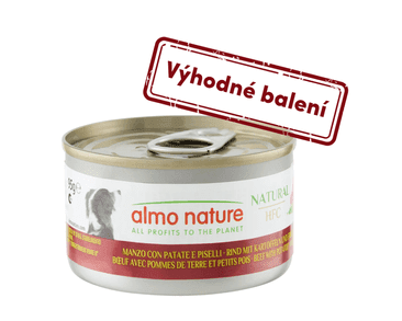 ALMO NATURE HFC NATURAL - HOVÄDZIE SO ZEMIAKMI A HRÁŠKOM 95G VÝHODNÉ BALENIE 24KS