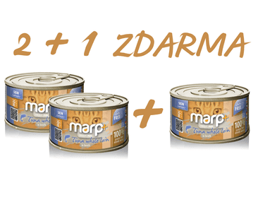 MARP HOLISTIC PLUS KONZERVA PRE MAČKY – TUNIAKOVÉ FILETY VO VÝVARE 70G 2 + 1 KS ZADARMO