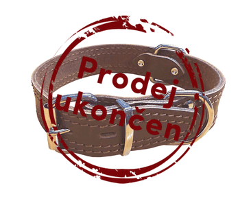 KOŽENÝ OBOJOK ZDOBENÝ ŠITÍM, HERRY - HNEDÁ