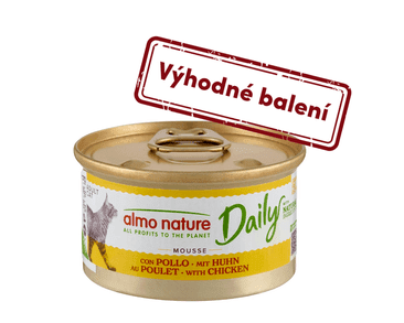 ALMO NATURE DAILY MENU - PENA S KURAŤOM 85G VÝHODNÉ BALENIE 24KS