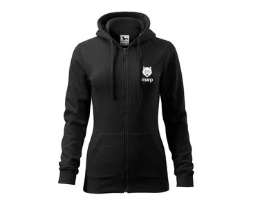 MARP DÁMSKA MIKINA S KAPUCŇOU MINIMAL - ČIERNA