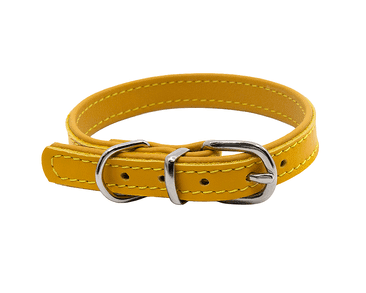 BAFPET KOŽENÝ OBOJOK DENY, HLADKÝ - ŽLTÁ