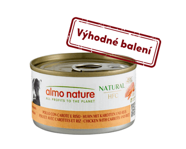 ALMO NATURE HFC NATURAL - KURACIE S MRKVOU A RYŽOU 95G VÝHODNÉ BALENIE 24KS