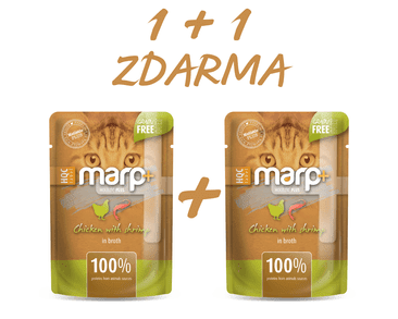 MARP HOLISTIC PLUS KAPSIČKA PRE MAČKY - KURA S KREVETAMI VO VÝVARE 55G 1 + 1 KS ZADARMO