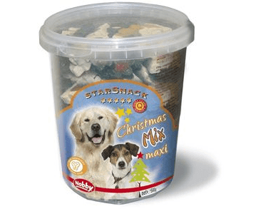 NOBBY STARSNACK  VIANOČNÉ MAŠKRTY MIX MAXI PRE PSOV 500G