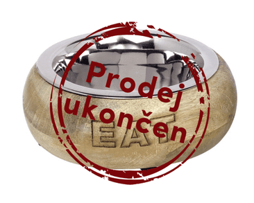 NOBBY NEREZOVÁ MISKA  V DREVENOM PÚZDRE 800ML / 18CM